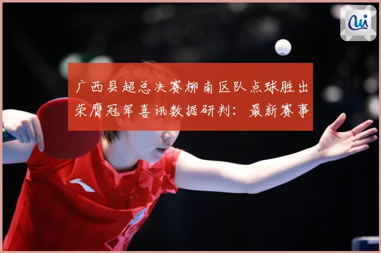广西县超总决赛柳南区队点球胜出荣膺冠军喜讯数据研判：最新赛事动态与深度分析